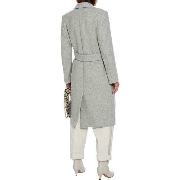IRO Irois Double-Breasted Belted Wool-Blend Felt Coat - FR 36 - Picture 3 of 4